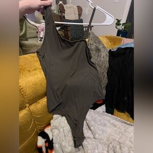 Wild Fable One-Shoulder Ribbed Bodysuit